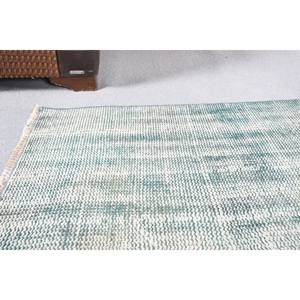 Tapis turc vintage moderne 3x9 pieds gris tapis plat en laine tissée avec support en latex pour les décorations de salon - Product Image 2