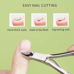 Pince à ongles écologique en acier inoxydable à cuticules de 10cm coupe de 7mm coupe tranchante ongles incarnés doigts emballage OEM nouveau pied - Product Image 6