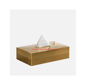 Servilletero de latón y Metal macizo de diseño moderno hecho a mano, caja de almacenamiento de tejido dorado de calidad, suministros de Hotel a un precio razonable - Product Image 1