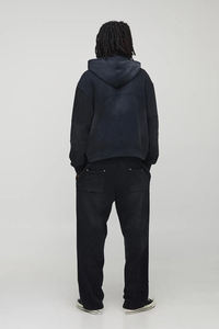 Survêtement imprimé personnalisé en polyester/coton, décontracté, pour l'automne, la salle de sport, la course à pied, avec bordure blanche, séchage rapide, coupe-vent, noir - Product Image 2