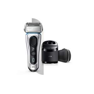 Afeitadora Eléctrica Plateada para Hombre con Estación de Carga, Triple Cuchilla para Cuerpo y Rostro, Lavable, con Estuche de Viaje Incluido - Product Image 6