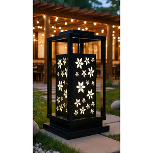 Luces de Jardín Solares con Diseño de Pétalos de Flores, LED Blanco Cálido, Cuerpo de Lámpara de Aluminio y Resina, RGB, IP65, 220V AC/DC - Product Image 2