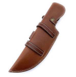 Gaine de couteau en cuir marron foncé faite à la main couteaux à lame fixe pour gaucher pour la chasse Camping survie fait Scout/vache - Product Image 1