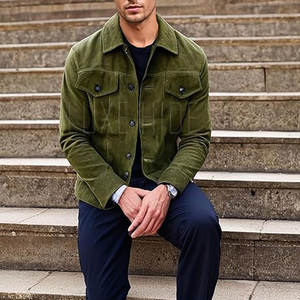 New Fashion Men <b>Suede</b> Leather <b>Jacket</b> Windproof <b>Suede</b> Leather <b>Jacket</b> Hot Selling Men Clothing <b>Suede</b> Leather <b>Jacket</b> - Product Image 3