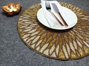 Luxury Eco-Friendly <b>Placemat</b> and Pads with Embroidery Design <b>for</b> Home Wedding Party <b>Table</b> Decor - Product Image 2