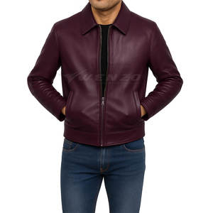 Chaqueta de Cuero para Hombre, Resistente al Viento, para Invierno, Piel de Vaca, Logotipo Frontal, Ecológica, Transpirable, de Alta Calidad, Gran Venta, Mejor Diseño - Product Image 1