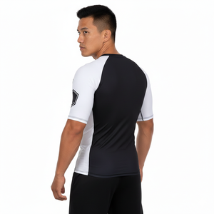 Ventes en gros de rashguards MMA BJJ sur mesure, chemise de compression sportive unisexe, UPF50 anti-UV, respirante, séchage rapide, entraînement de grappling - Product Image 3