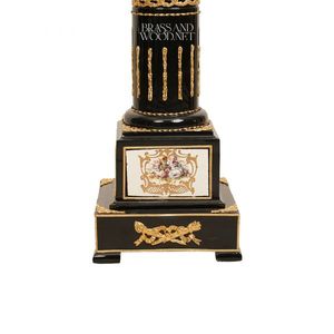 Colonne décorative en bois noir de luxe, piédestal - Product Image 6