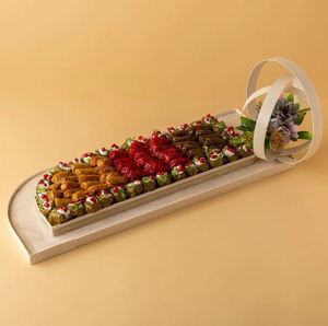 Organisateur de plateau de chocolat en bois de luxe en gros le plus vendu pour le stockage des aliments cadeau de Ramadan pour les vacances de l'Aïd arabe fabriqué en Inde - Product Image 5