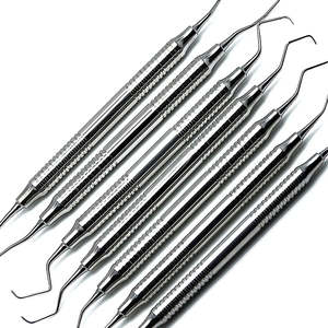 Juego de Instrumentos de Relleno Dental de Composite, 7 Piezas, Acero Inoxidable, Manual, Reutilizable, Agarre Ergonómico, Certificado MOL Clase II Astrin - Product Image 4