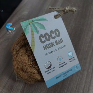 Jouets pour animaux de compagnie en coque de noix de coco, jouets à mâcher durables, faits à la main, activité interactive, entraînement en intérieur pour petits animaux - Product Image 5