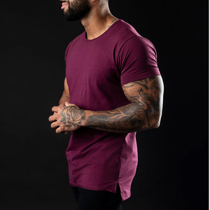 Camiseta de talla grande informal de verano con bordado de pantalla de seda con estampado de hombros caídos y ajuste holgado de algodón de lujo de nuevo diseño personalizado - Product Image 3