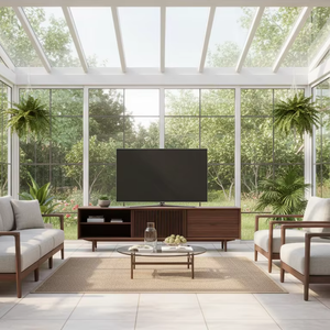 เฟอร์นิเจอร์ห้องนั่งเล่นดีไซน์ทันสมัยทำจากไม้สักแท้คุณภาพสูง สำหรับใช้ในโรงแรม ห้องนอน และภายในอาคาร - Product Image 1