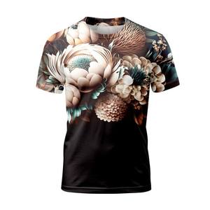 2025 verano nuevo estilo camiseta de hombre patrón personalizable 100% poliéster no tejido última sublimación moda Color sublimado - Product Image 2