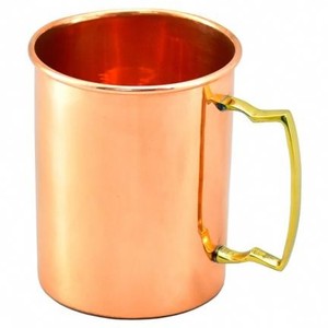 Tasse en cuivre de conception de gobelet en cuivre pur 100% avec poignée en cuivre et étain à l'intérieur Produit de luxe de vente chaude en demande - Product Image 3