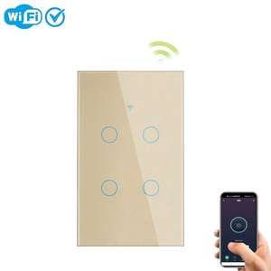 Panel Sentuh Kaca Temper Hitam Bersertifikasi Australia US AU SAA Smart Life untuk Saklar WiFi Pintar 1 <span class=keywords><strong>Gang</strong></span> 2 Jalur <span class=keywords><strong>3</strong></span> Jalur 10A 240V - Product Image 4
