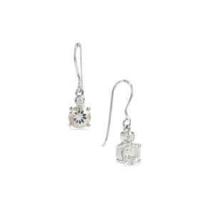 Pendientes Finos con Circonita Blanca del Himalaya y Plata de Ley, 1.58 Quilates - Product Image 1