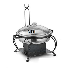 Calentador de alimentos Buffet que sirve plato de frotamiento Acabado brillante Venta caliente Plato de frotamiento de latón macizo de alta calidad estándar - Product Image 2