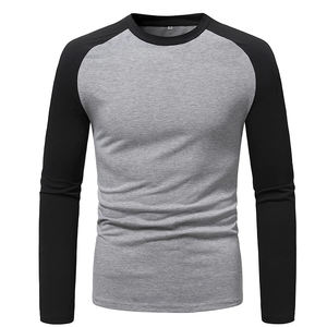 Haute qualité 100% coton T-shirt manches raglan deux tons surdimensionné personnalisé goutte épaule couleur bloc T-shirt pour hommes coupe ample - Product Image 6
