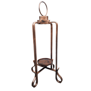 Soporte de vela de metal resistente personalizado con Pilar largo de hierro portátil bandeja de servicio superior decorativa para uso doméstico suministros duraderos - Product Image 1