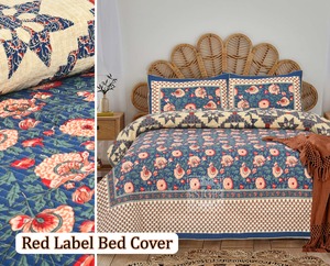 Jaipuri ชุดเครื่องนอนลายดอกไม้สุดหรูปลอกหมอนผ้าฝ้ายอินเดียพิมพ์ลาย2ใบสำหรับใช้ในบ้านสำหรับโรงแรมขายส่ง - Product Image 3