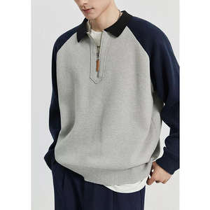 2025 Quarter Zip para hombre para POLO Shirt manga larga clásico Casual diseño holgado lienzo de moda bordado para primavera otoño - Product Image 6