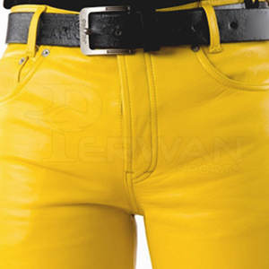 Ropa informal Pantalones de cuero de calidad superior para hombre Pantalones de cuero ligeros para hombre más vendidos a la venta - Product Image 6