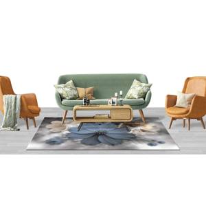 Tapis floral : design moderne aux motifs végétaux, tapis d'appoint botanique, tapis en chenille - Product Image 4