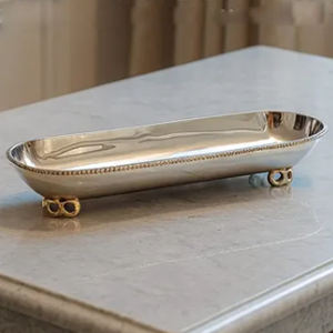 ชามตกแต่งโลหะสแตนเลสคุณภาพพรีเมียม ดีไซน์รูปทรงดอกไม้ขัดเงาอย่างสวยงาม จำหน่ายเป็นชุด - Product Image 1