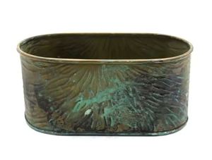 Pots de fleurs de jardinage de style moderne Jardinière ovale en fer décoratif personnalisé Texture or noir Finition Motif carré - Product Image 5