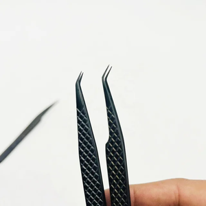 Pinzas para Pestañas Profesionales de Acero Inoxidable de Marca Privada al por Mayor, Punta de Fibra Puntiaguda de Precisión, Logotipo Personalizado Gratuito, Alta Calidad - Product Image 4