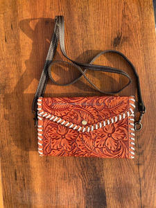 Nouveau Style occidental couleur cuir repoussé grande taille pochette femmes conçu sacs à main vente chaude Compact repoussé cuir embrayages à la mode - Product Image 2