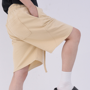 Pantalones cortos deportivos para correr de Color sólido de alta calidad para hombre, logotipo personalizado impreso, respetuoso con el medio ambiente, informal, elástico, ropa de calle, talla media - Product Image 4