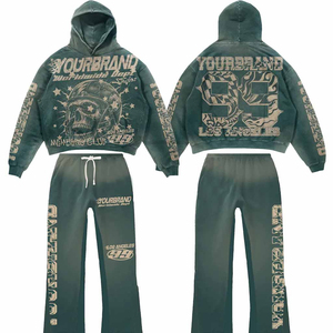 Chándales con cremallera para hombre, chaqueta y pantalones con cremallera completa, ropa de entrenamiento atlético para gimnasio, ropa deportiva, traje para correr, ropa de entrenamiento físico - Product Image 4