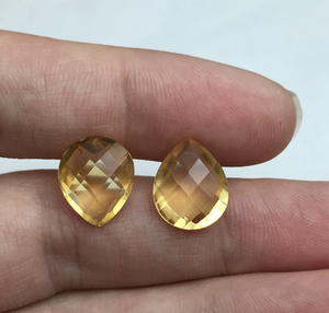 ลูกแพร์สีเหลืองซิทรีนธรรมชาติจำนวนมากลูกแพร์สีเหลืองตัดเหลี่ยมเพชรพลอยหลวมเครื่องเพชรพลอยควอตซ์ผลิตใหม่ - Product Image 4