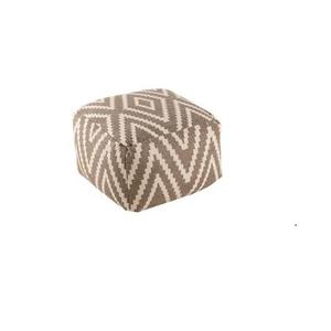 Square Cotton Pouf Hand Made Two Colours With Filling Decoration and Seating Poufs Customised Hand Made Embroidered Poufs - Product Image 1