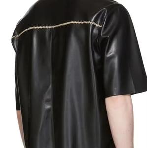 เสื้อลำลองหนังสำหรับผู้ชายเสื้อเชิ๊ตผู้ชายแบบสั่งทำโลโก้ได้ - Product Image 5