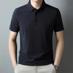 Men's Summer Fashion 100% Cotton Waffle Solid Short Sleeved for Polo Shirt Breathable and Comfortable <b>Top</b> with Digital Printing - Product Image 1