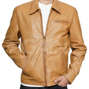 แจ็กเก็ตหนังสำหรับผู้ชายใส่สบาย, เสื้อแจ็คเก็ตหนังสำหรับฤดูหนาว - Product Image 2