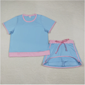 Conjunto de Falda-Pantalón Deportiva GSD3674 para Mujer, Color Azul Cielo Sólido - Product Image 1