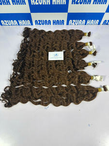 Super vente de paquets de cheveux humains vierges bruts de haute qualité en vrac Deep Body Wave Natural Wave du Vietnam, trame de cheveux bouclés Remy - Product Image 3