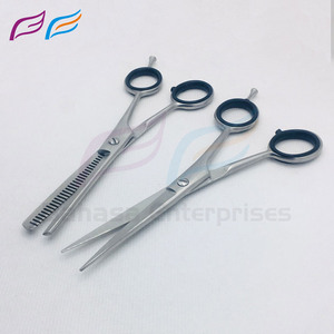 Tijeras de peluquería de acero inoxidable, tijeras de entresacar para barbería, fabricante ODM de marca privada, con reposa-dedos ajustable - Product Image 3
