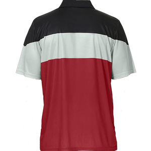 Polo 100% coton personnalisé pour hommes, chemise manches courtes en blocs de couleurs, t-shirts polo coupe ajustée de différentes couleurs - Product Image 6