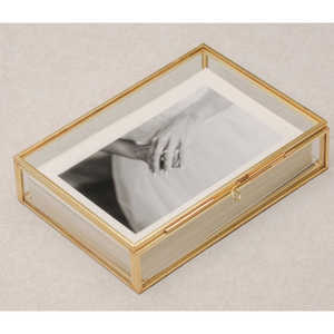 Set of 10 Gold Photo Boxes Elegant Wedding Gift Photographic <b>Frames</b> - Product Image 2