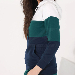 เสื้อฮู้ดดี้ผู้หญิงแห้งเร็วสำหรับฤดูหนาว แขนยาว ผ้าฝ้าย 100% เป็นมิตรกับสิ่งแวดล้อม ระบายอากาศได้ดี กันยับ พร้อมโลโก้ด้านหน้า - Product Image 2