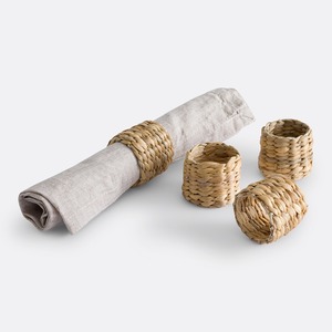 Ensemble de porte-serviettes en jacinthe d'eau à bon prix, anneaux décoratifs de qualité supérieure pour serviettes de table - Product Image 1