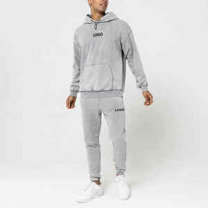 Nuevo precio bajo personalizado de alta calidad 100% algodón impreso chándales venta al por mayor holgado chándal Streetwear chándal para hombres - Product Image 1