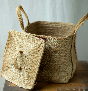 New Best Quality Modern Design New Products Custom Design Braided <b>Basket</b> with Handle Natural <b>Jute</b> Ecofriendly Fashion <b>Baskets</b> - Product Image 1