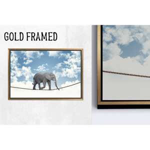 Toile murale élégante en verre trempé imprimé abstrait, 1P Goldframedcanvas - Product Image 1