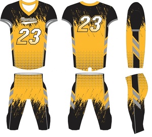 Nuevo Diseño de Uniforme de Fútbol Americano Profesional Personalizado con Manga Corta, Impresión por Sublimación y Nombre del Equipo Personalizado - Product Image 6